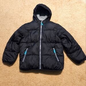 OLD Navy Kid's Black Hooded Puffer Coat, Size M (8)